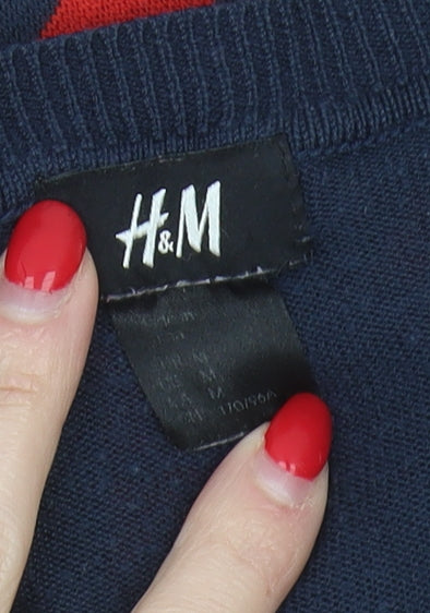 H&M Women's Multicoloured Striped Pullover Jumper