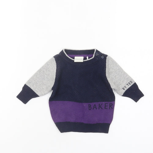 Ted Baker Unisex Multicoloured 0-3 Months Colourblock Jumper
