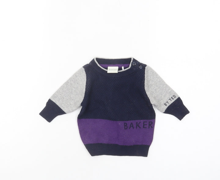 Ted Baker Unisex Multicoloured 0-3 Months Colourblock Jumper
