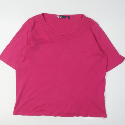 Isle Women's Pink Basic Crew Neck T-Shirt, Size 18