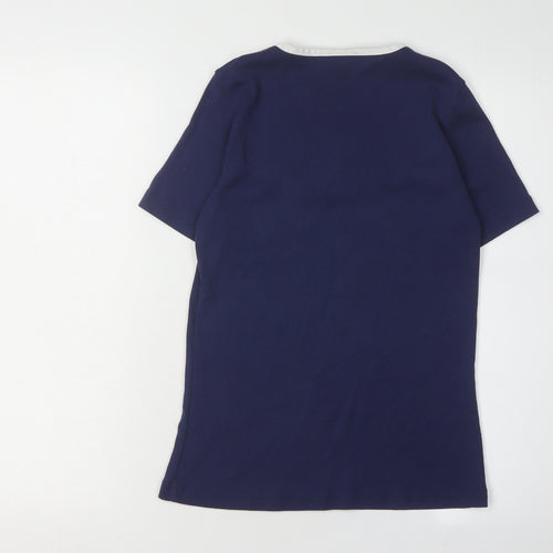Damart Women's Blue T-Shirt Size 10/12 - Elegant Casual