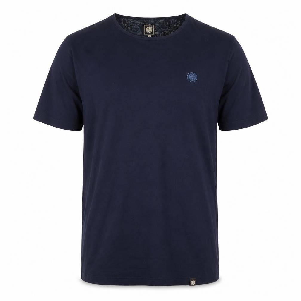 Front view of Pretty Green Men's Blue Crew Neck T-Shirt M