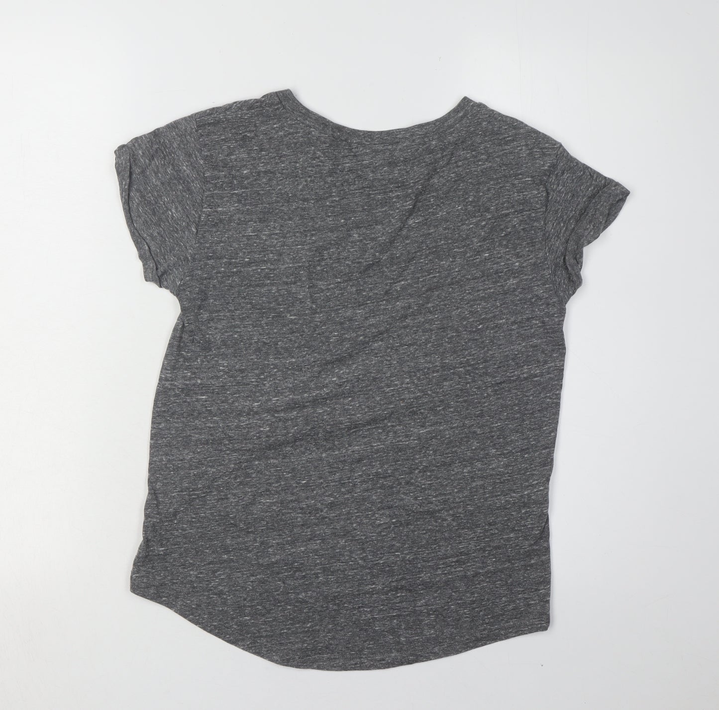Pink Women's Grey Crew Neck T-Shirt - Casual Wear