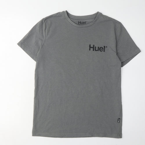 Huel Men's Grey Short Sleeve Crew Neck T-Shirt