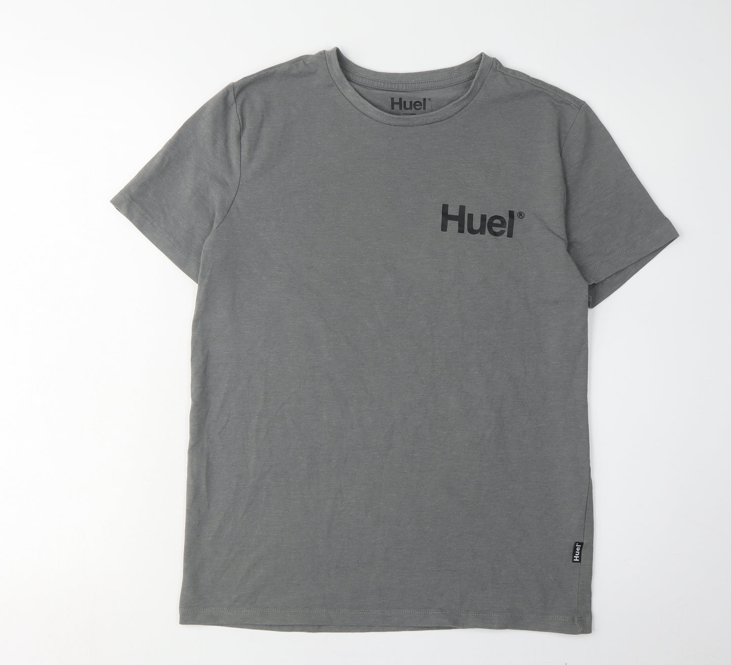 Huel Men's Grey Short Sleeve Crew Neck T-Shirt