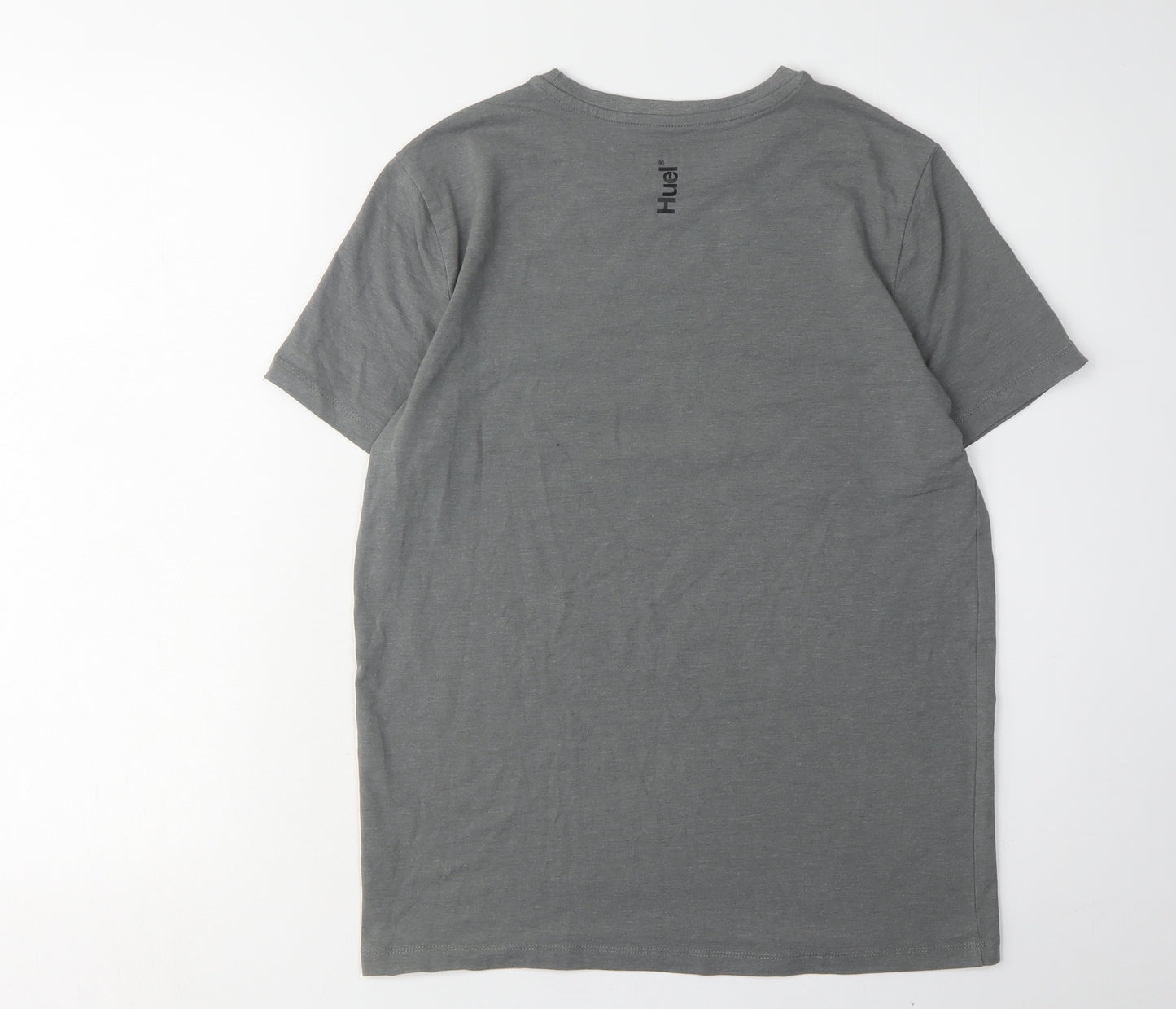 Huel Men's Grey Short Sleeve Crew Neck T-Shirt