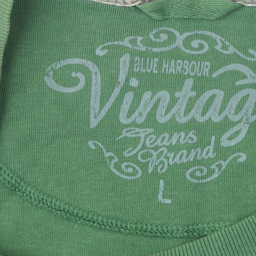 Marks and Spencer Vintage Green Graphic T-Shirt, L