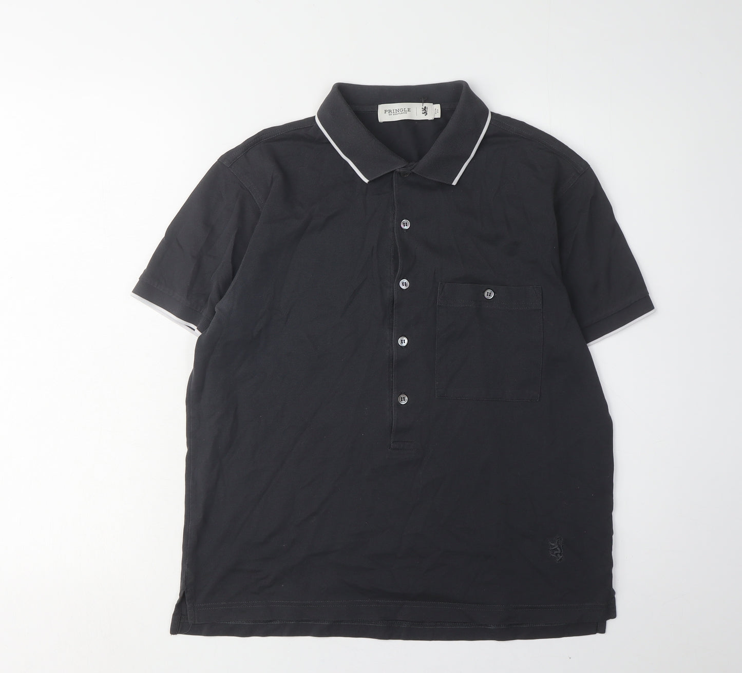 Pringle of Scotland Men's Black Slim Polo L