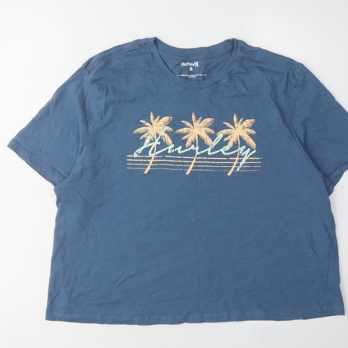 Hurley Unisex Blue XL T-Shirt Casual Cotton Tee