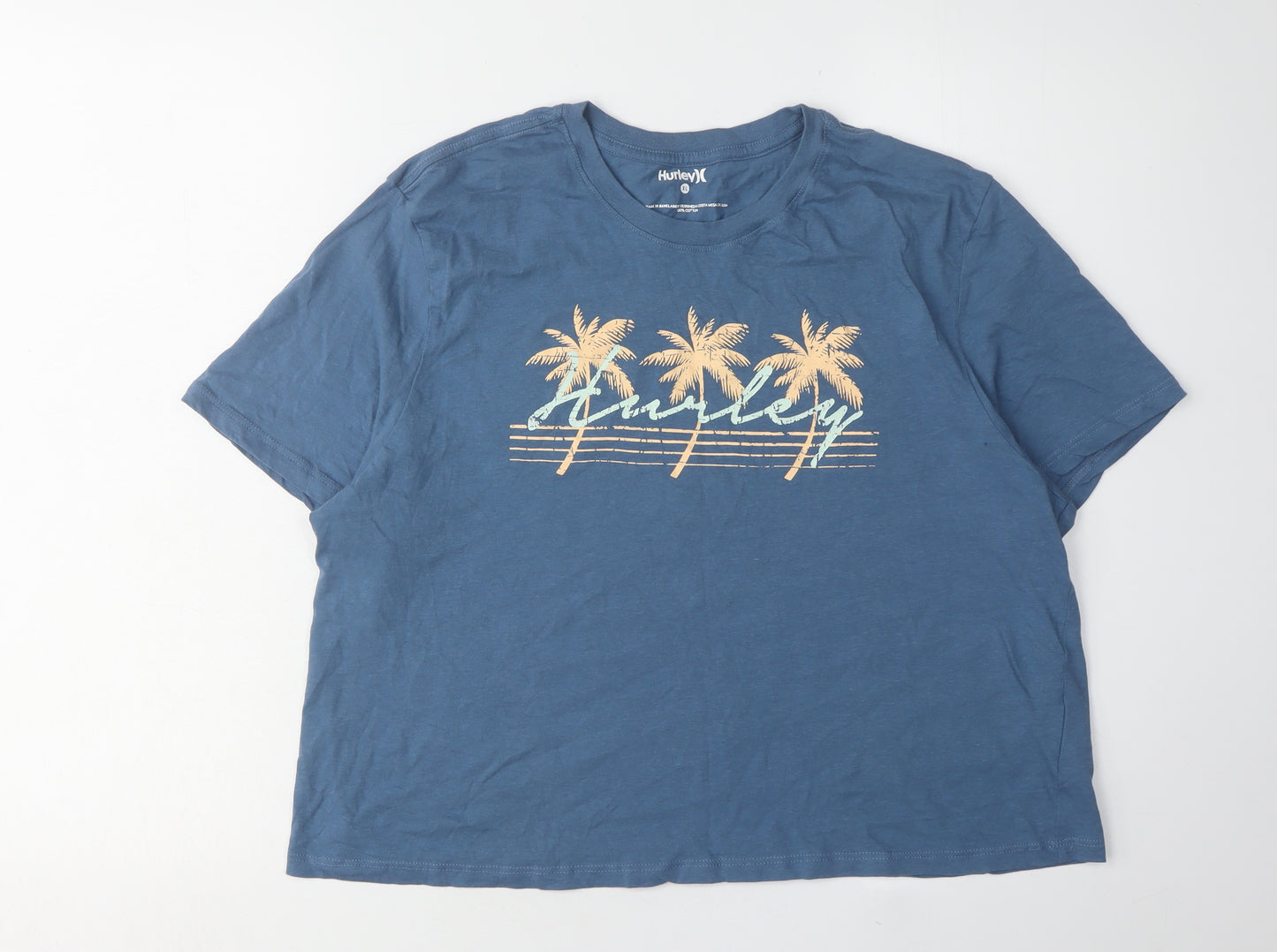 Hurley Unisex Blue XL T-Shirt Casual Cotton Tee