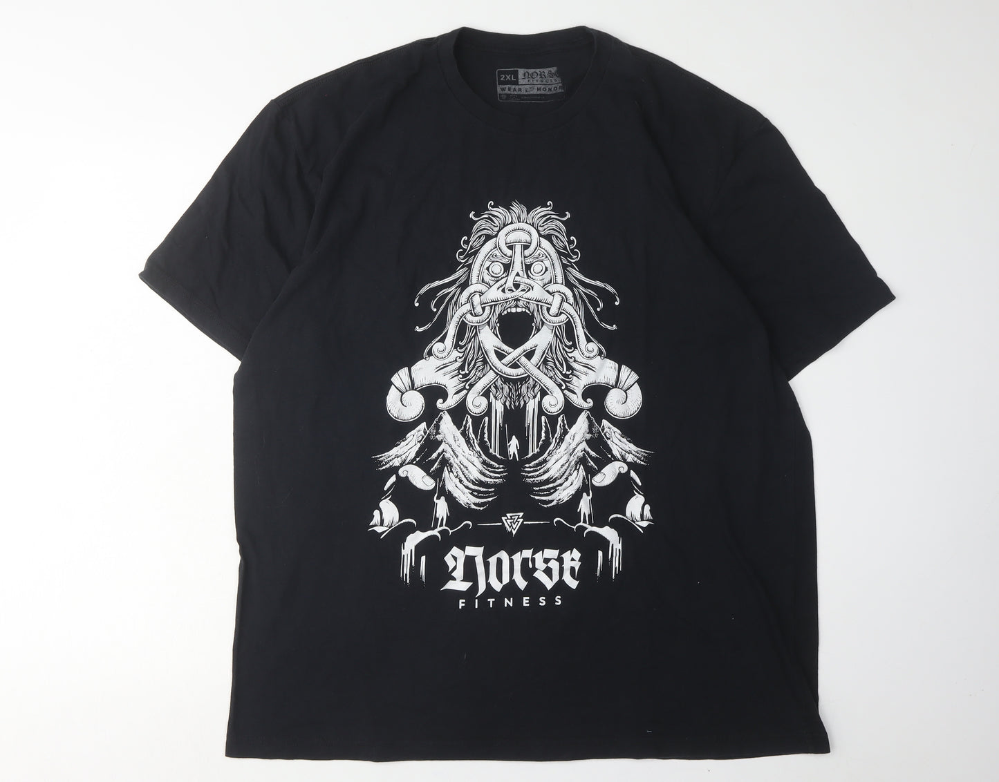 Norse Fitness Men's Black 2XL Graphic T-Shirt