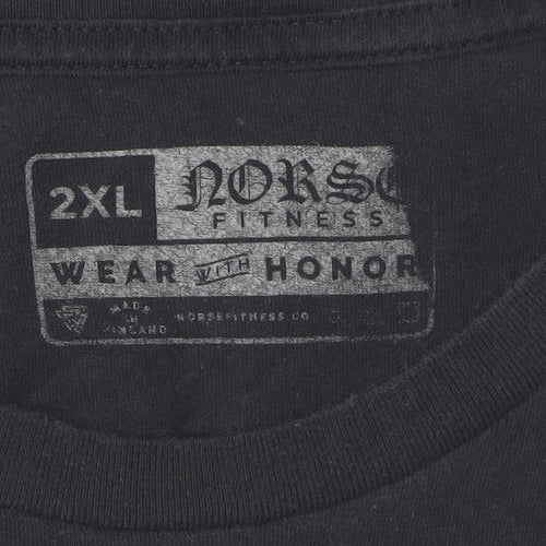 Norse Fitness Men's Black 2XL Graphic T-Shirt