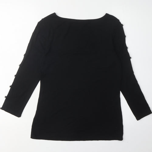 Cable & Gauge Women’s Black 3/4 Sleeve Top Size S