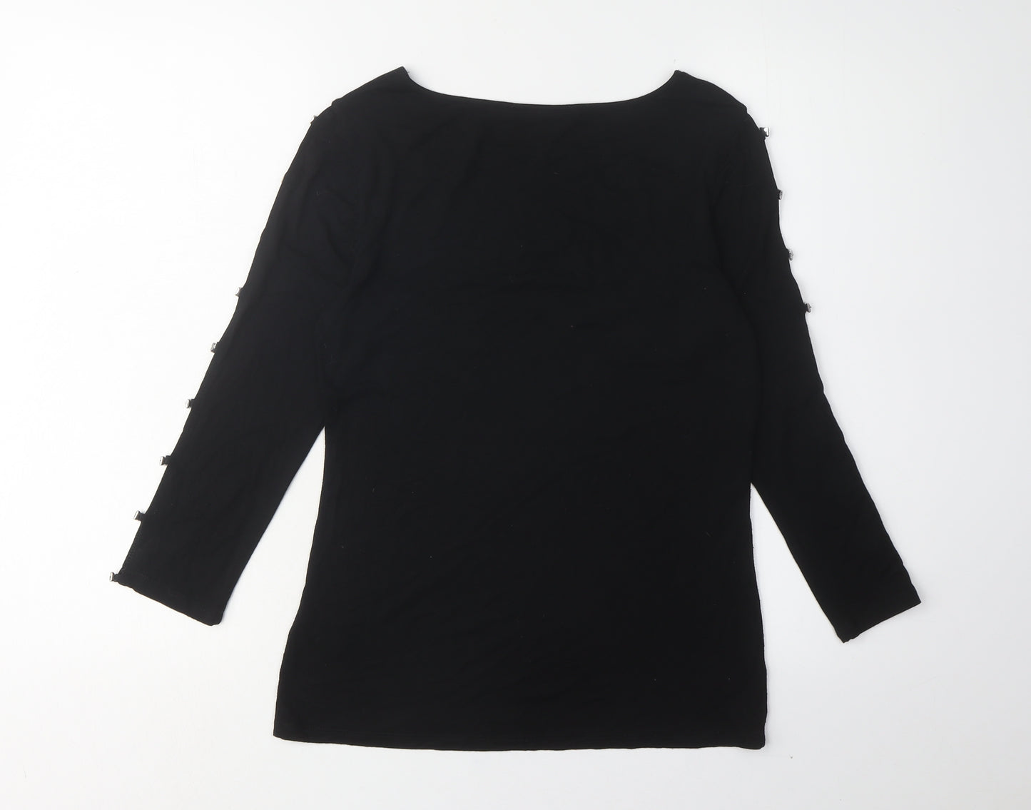 Cable & Gauge Women’s Black 3/4 Sleeve Top Size S