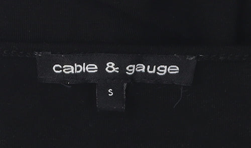 Cable & Gauge Women’s Black 3/4 Sleeve Top Size S