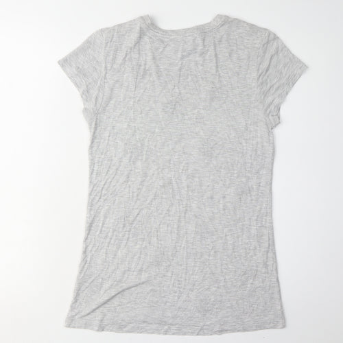 Jaeger Women's Grey Sequin Polka Dot T-Shirt S
