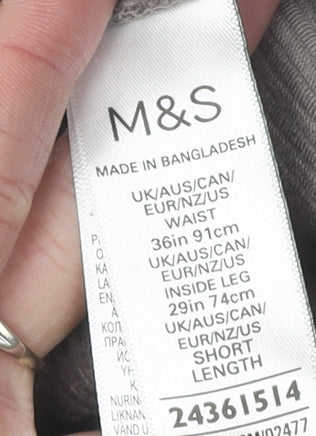 Marks and Spencer Men's Grey Corduroy Trousers 36