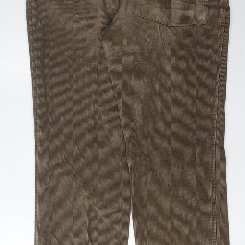 Redgreen Men's Brown Corduroy Trousers Size 52