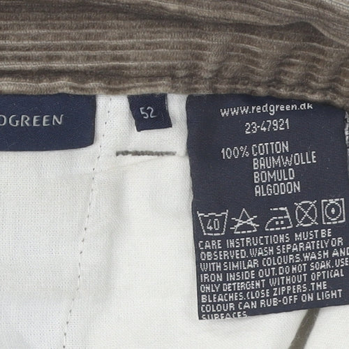 Redgreen Men's Brown Corduroy Trousers Size 52