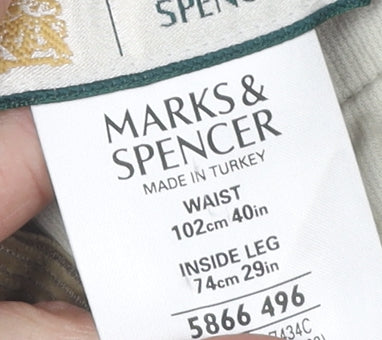 Marks and Spencer Men's Brown Corduroy Trousers 40W