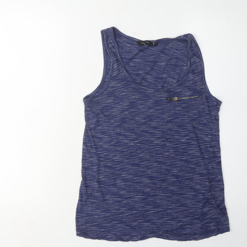 New Look Women's Blue Basic Tank Top - Size 12, Scoop Neck