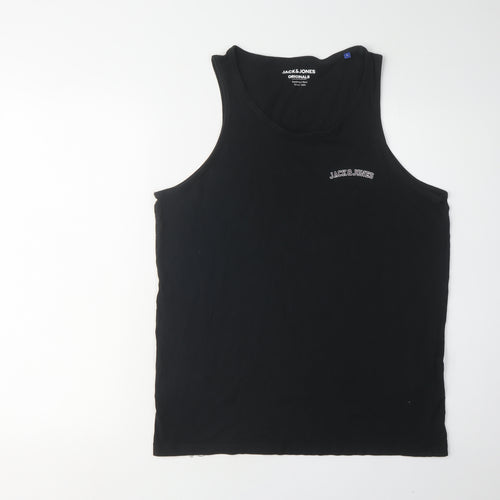 Jack & Jones Men's Black Sleeveless T-Shirt L
