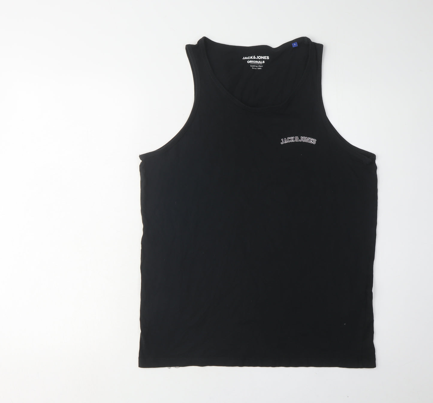 Jack & Jones Men's Black Sleeveless T-Shirt L