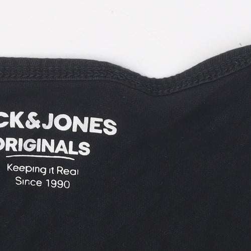Jack & Jones Men's Black Sleeveless T-Shirt L