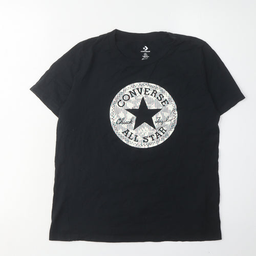 Converse Unisex Kids Black Graphic T-Shirt S