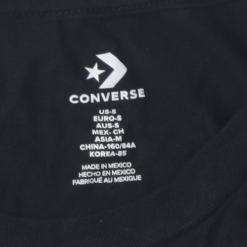Converse Unisex Kids Black Graphic T-Shirt S