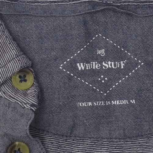 White Stuff Men's Grey Polo Shirt, Size M, Short Sleeve