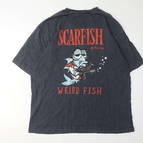 Weird Fish Men's Black 2XL Graphic T-Shirt