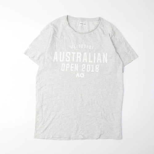 Australian Open Grey Sports T-Shirt M Casual Graphic