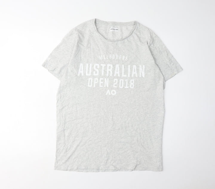 Australian Open Grey Sports T-Shirt M Casual Graphic