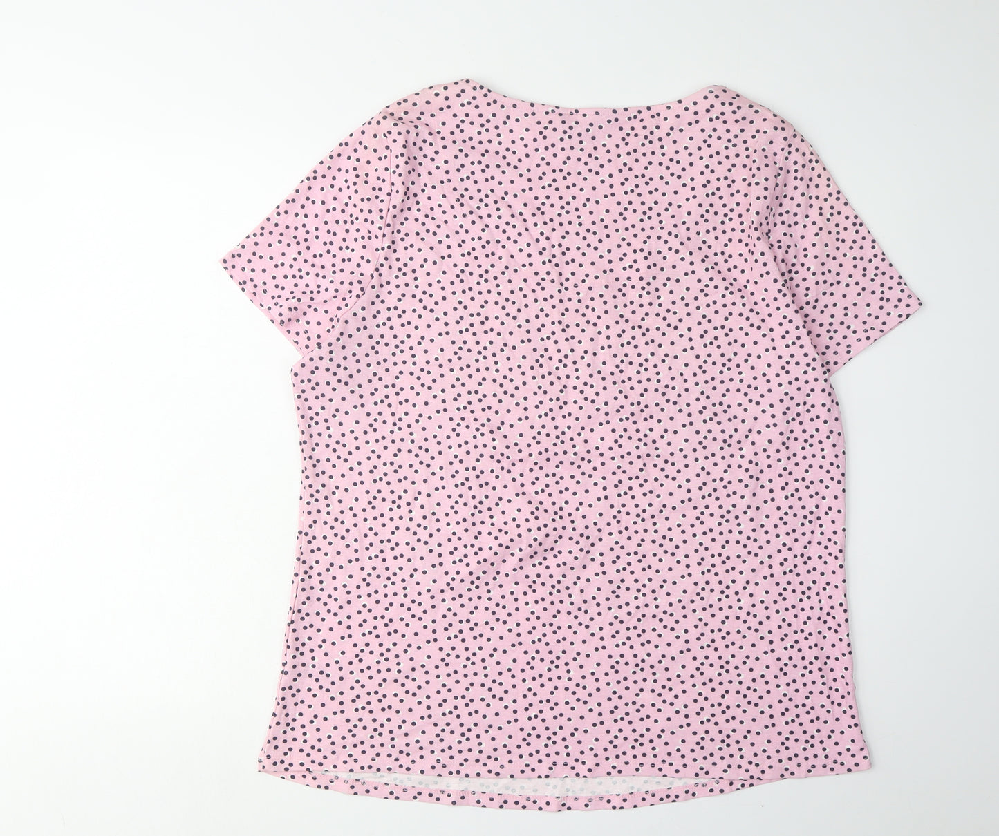 Bonmarché Women's Pink Polka Dot T-Shirt Size 22
