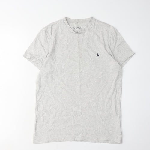 Jack Wills Men's XS Grey Cotton Crew Neck T-Shirt