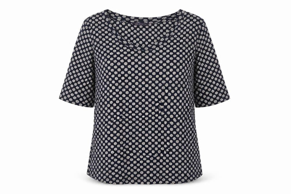 Front view of Marks & Spencer Women's Floral T-Shirt, size 14