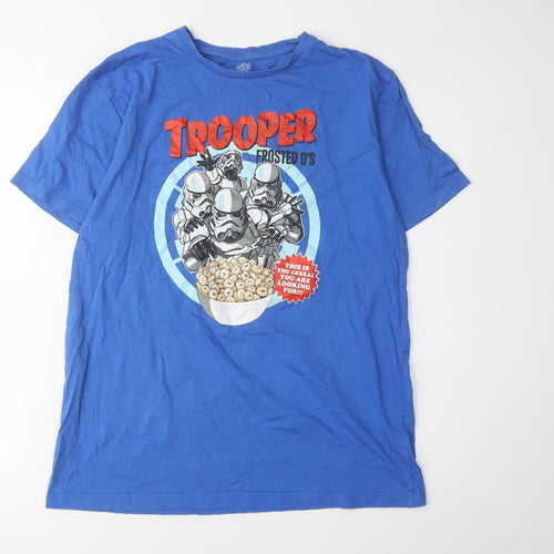 Star Wars Men's Blue Graphic T-Shirt L