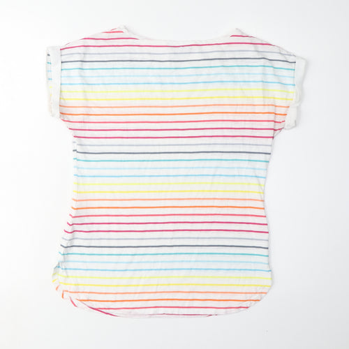 Oasis Women's Multicoloured Striped T-Shirt XS