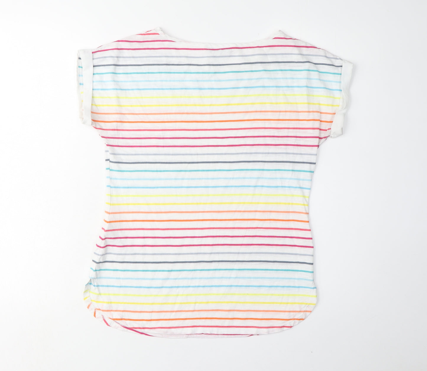 Oasis Women's Multicoloured Striped T-Shirt XS