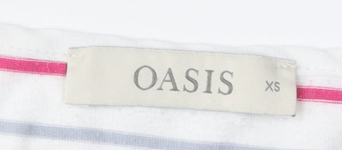 Oasis Women's Multicoloured Striped T-Shirt XS