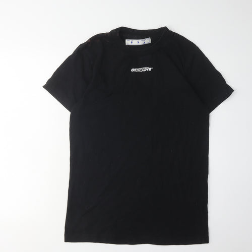 Off-White Men's Black Graphic Print T-Shirt, Size S