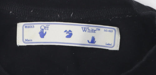 Off-White Men's Black Graphic Print T-Shirt, Size S