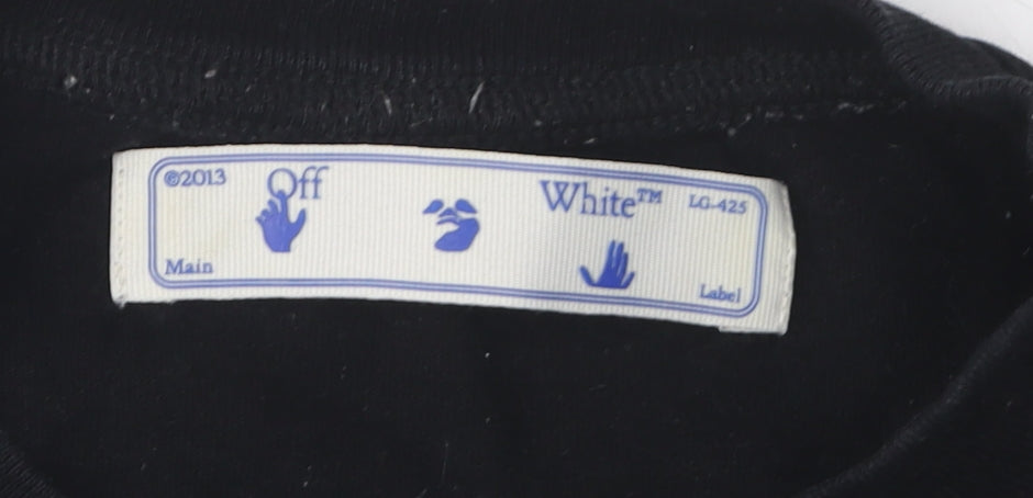 Off-White Men's Black Graphic Print T-Shirt, Size S