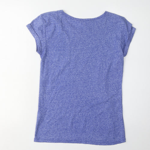 Warehouse Women's Blue Basic T-Shirt Size 6 Lightweight