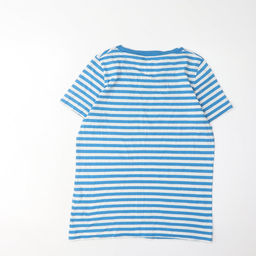 COS Women's Blue Striped T-Shirt, Size S, Cotton Casual