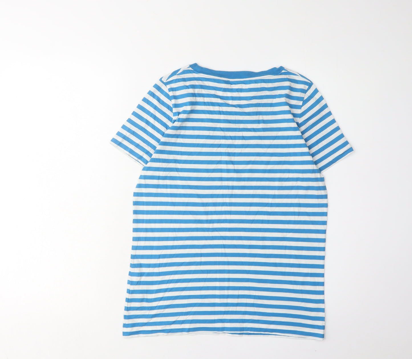 COS Women's Blue Striped T-Shirt, Size S, Cotton Casual
