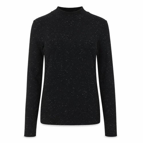Monki Women's Black Mock Neck Long Sleeve T-Shirt Size S