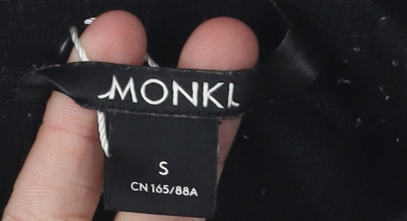 Monki Women's Black Mock Neck Long Sleeve T-Shirt Size S