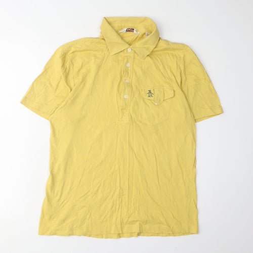 Original Penguin Men's Yellow Classic Polo Shirt M